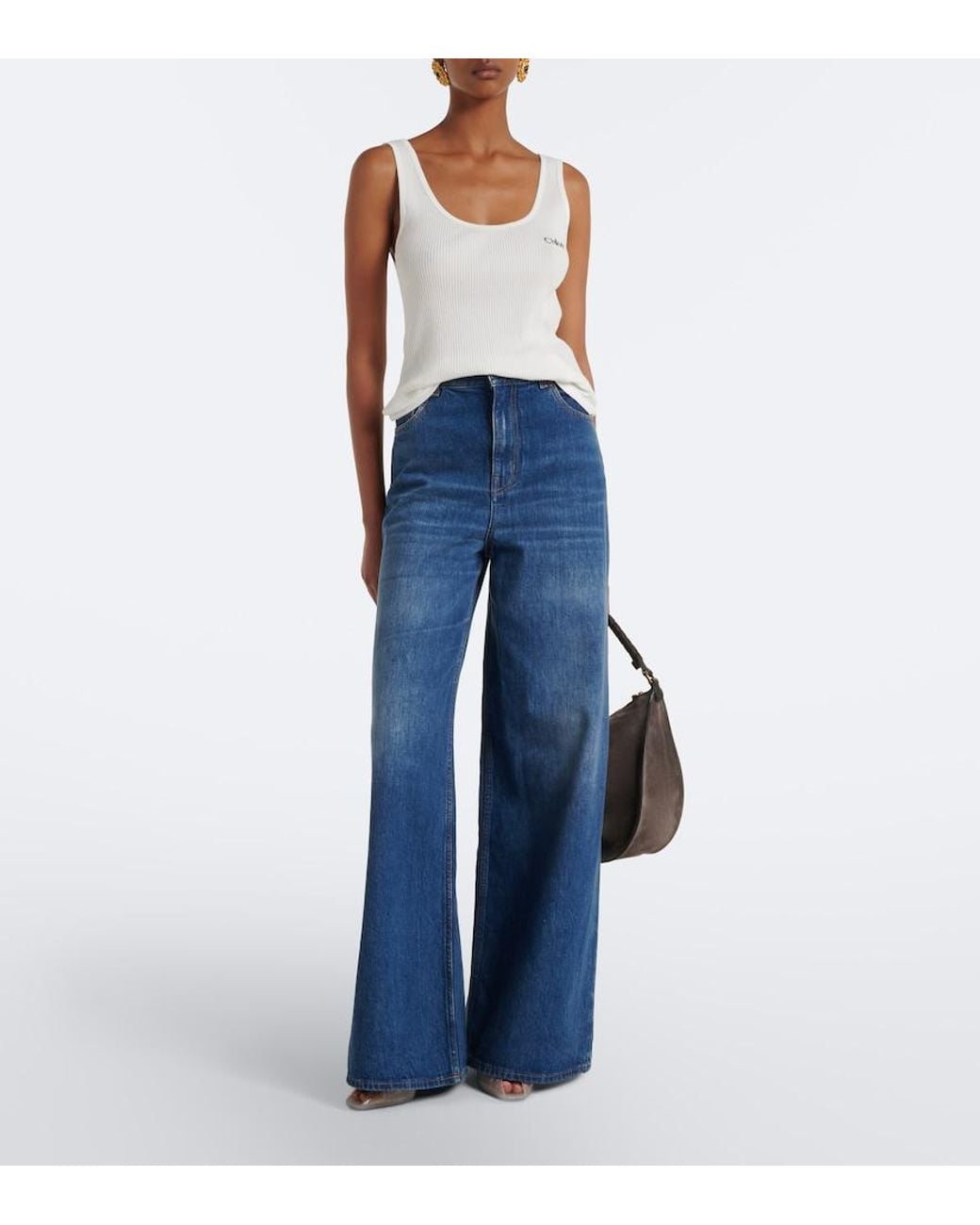Chloé White Jelly Mules