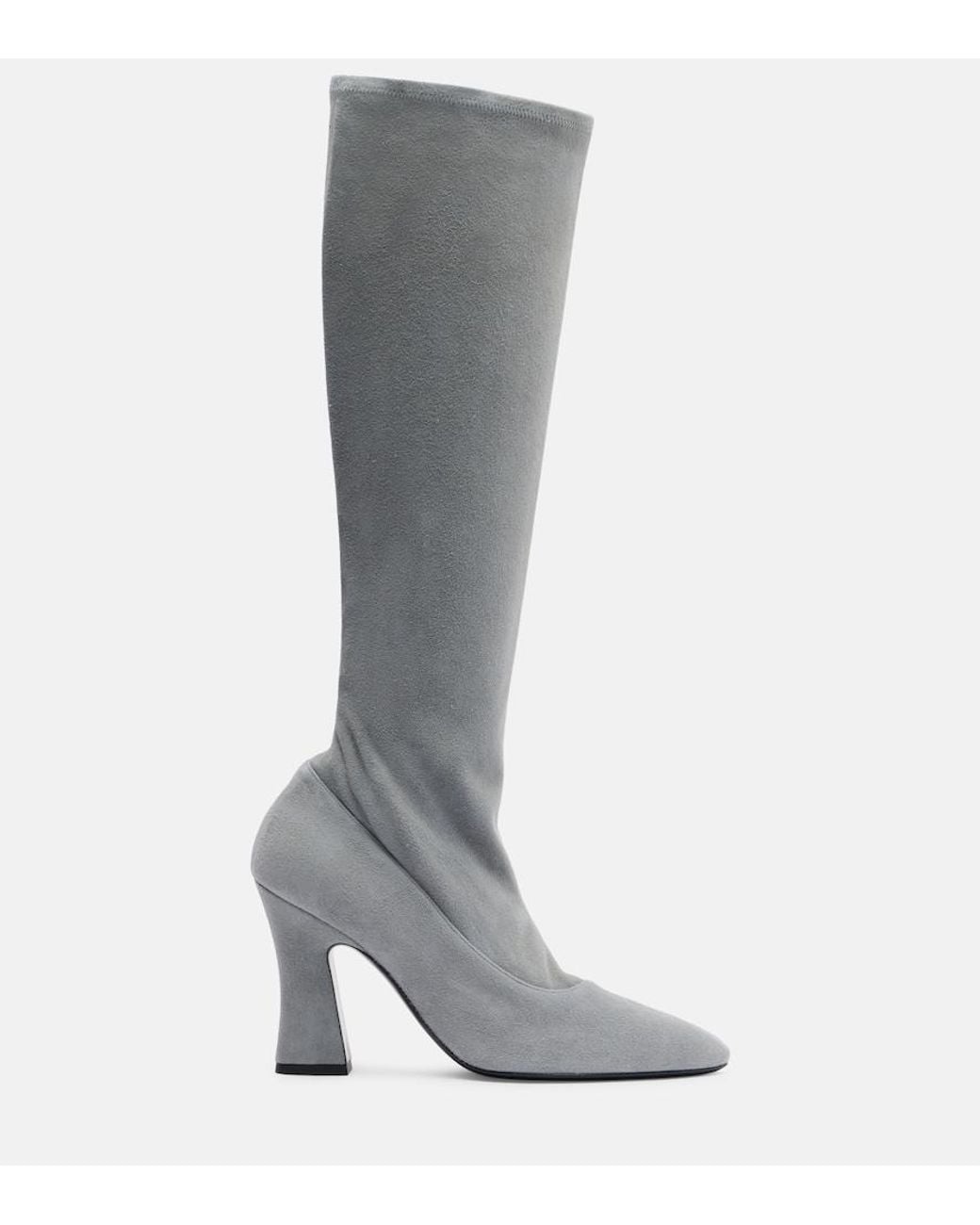 Magda Butrym Gray Suede Knee-High Boots
