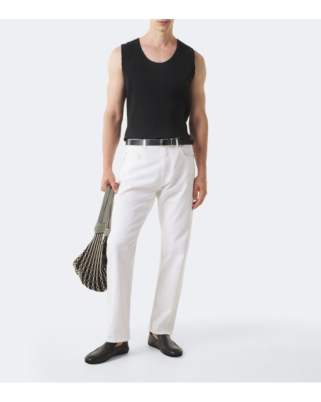 Homme Plissé Issey Miyake Black Monthly Colors: June Pleated Tank Top for men