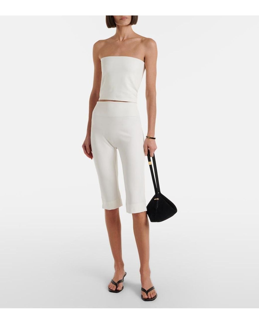 Leset White Rio Capri Pants
