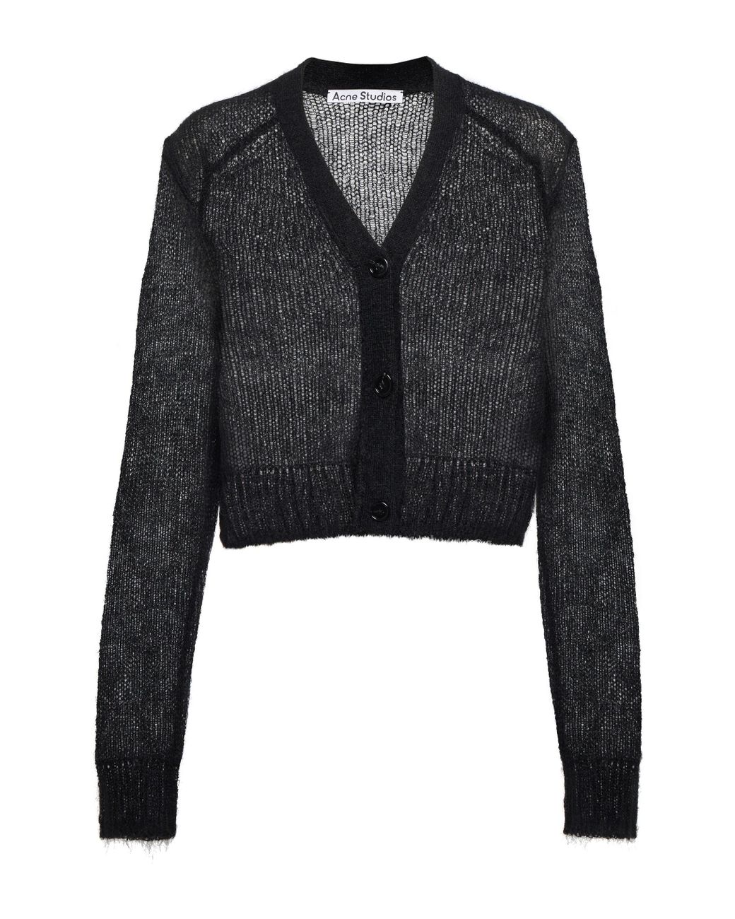 Acne Studios Wolle Cardigan aus einem Mohairgemisch in Schwarz Damen Bekleidung Pullover und Strickwaren Strickjacken 