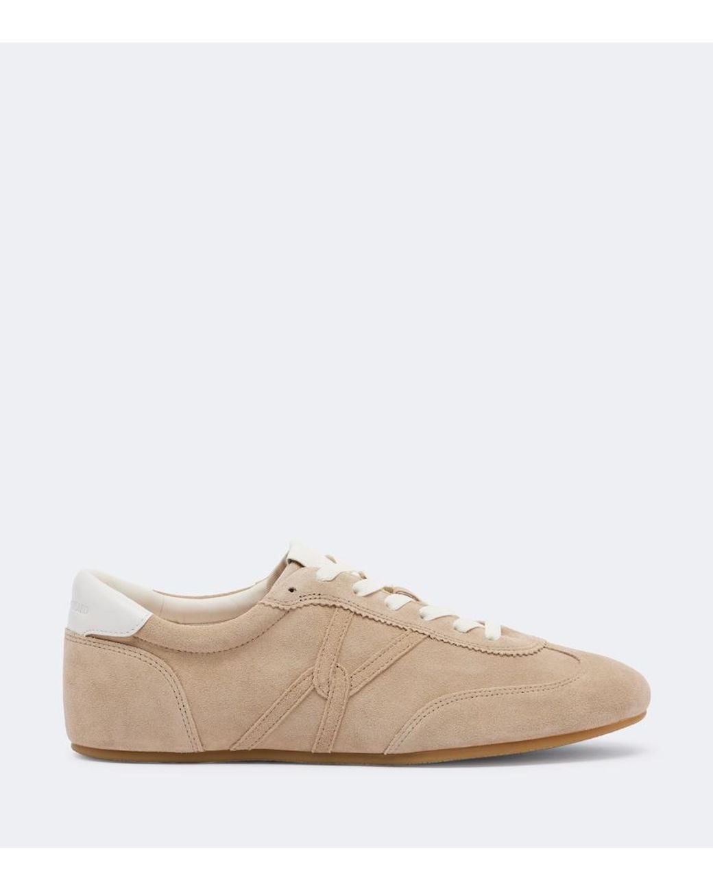 Veronica Beard Natural Riviera Suede Sneakers