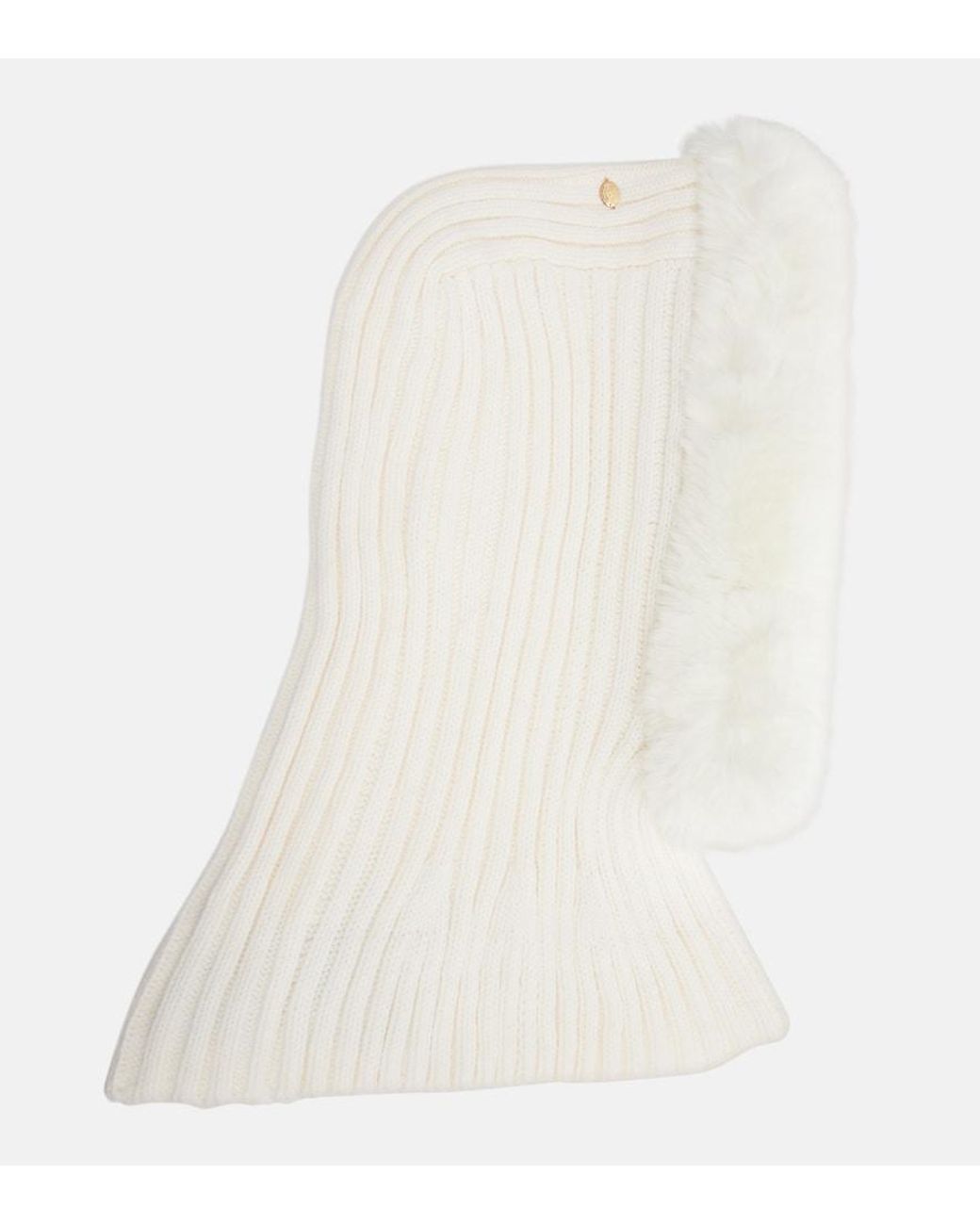 Goldbergh White Naomi Ribbed-Knit Ski Mask