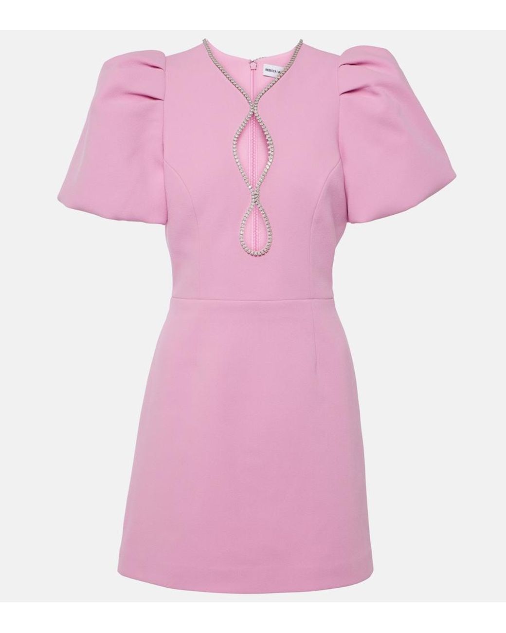 Rebecca Vallance Pink Karina Embellished Cutout Minidress