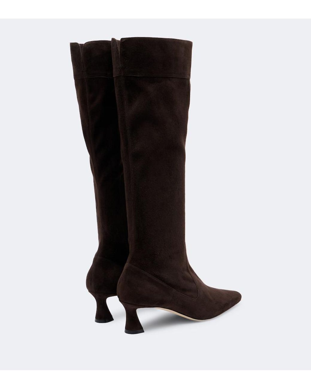 Malone Souliers Black Riva Suede Knee-High Boots