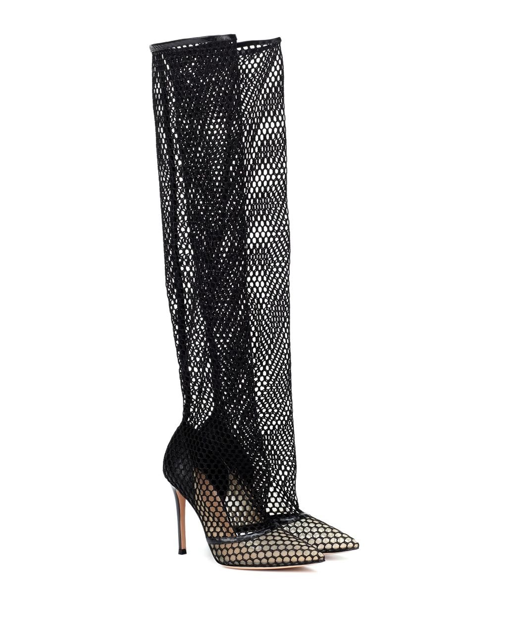 Fishnet over the knee cheap boots