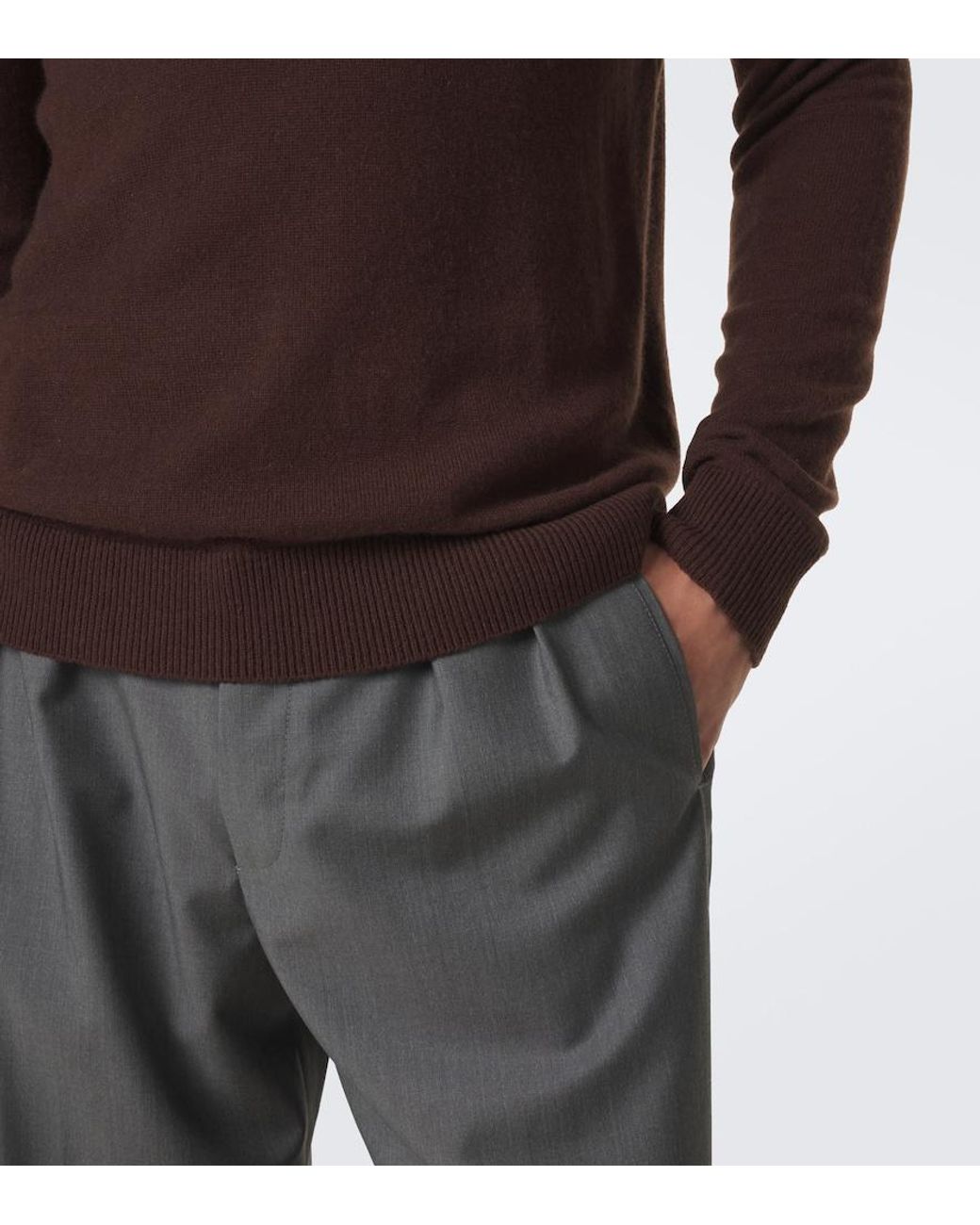 The Row Brown Thamm Cashmere Sweater for men