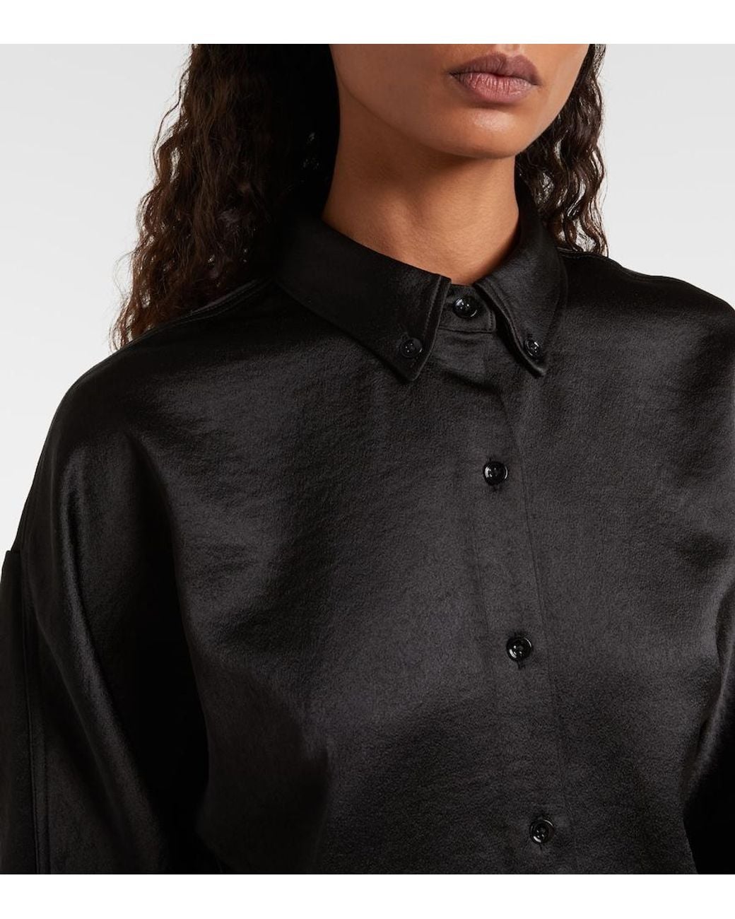 Proenza Schouler Black Caroline Crepe Shirt