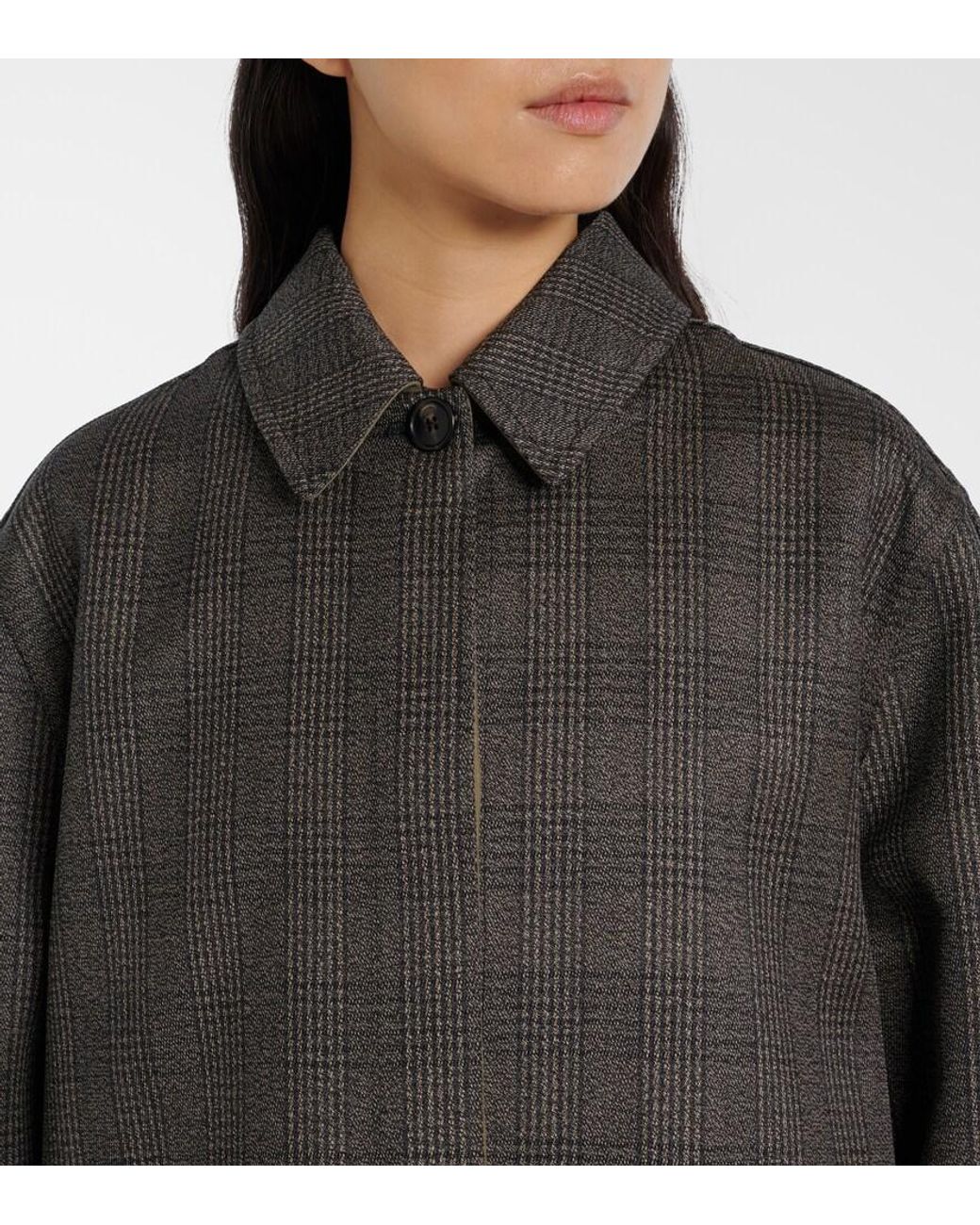 The Row Gray Palomar Reversible Wool And Silk Coat