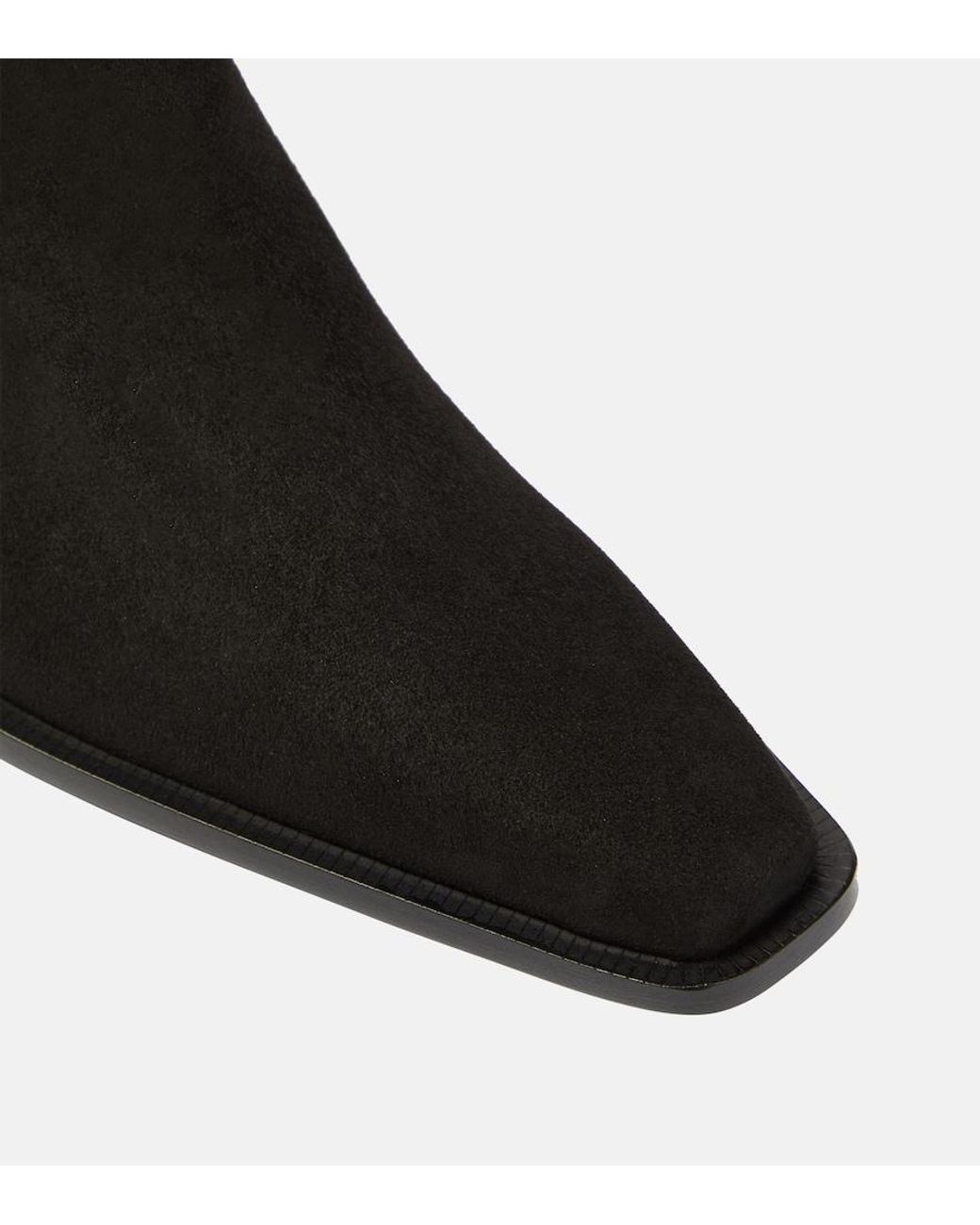 Totême Black The City Suede Ankle Boots