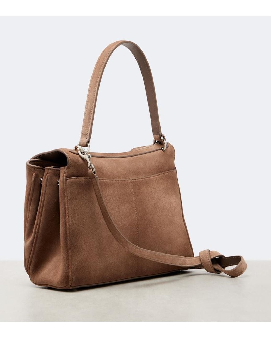 Balenciaga Brown Rodeo Small Suede Top-Handle Bag