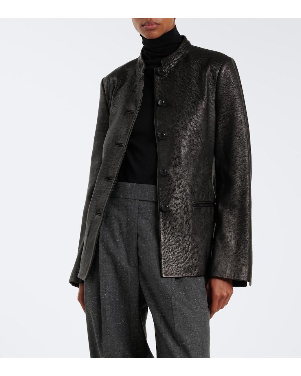Rohe Black Leather Jacket