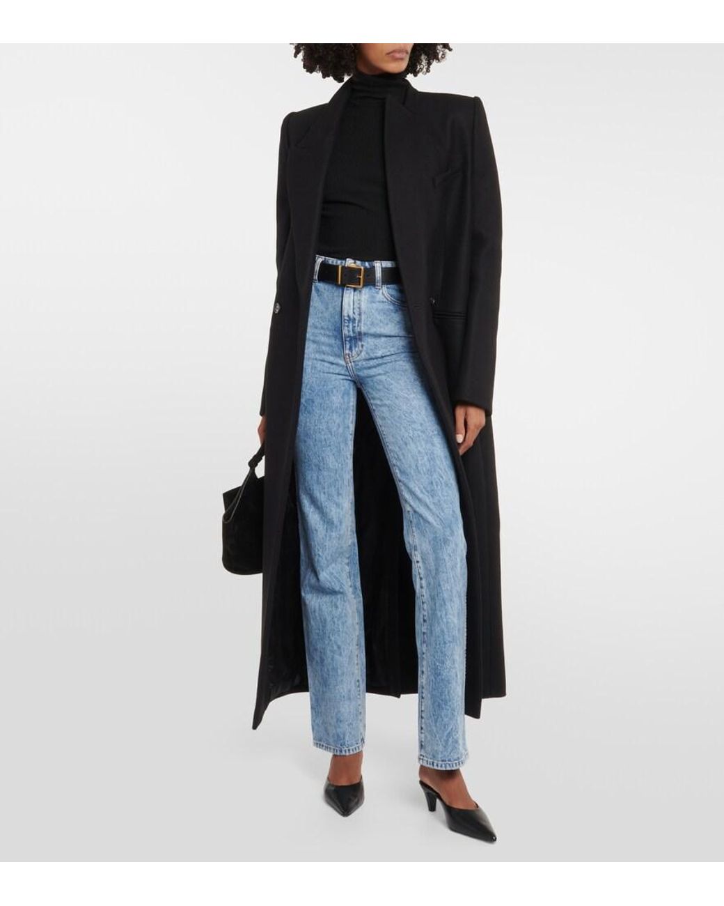 Khaite Blue Danielle High-Rise Straight Jeans