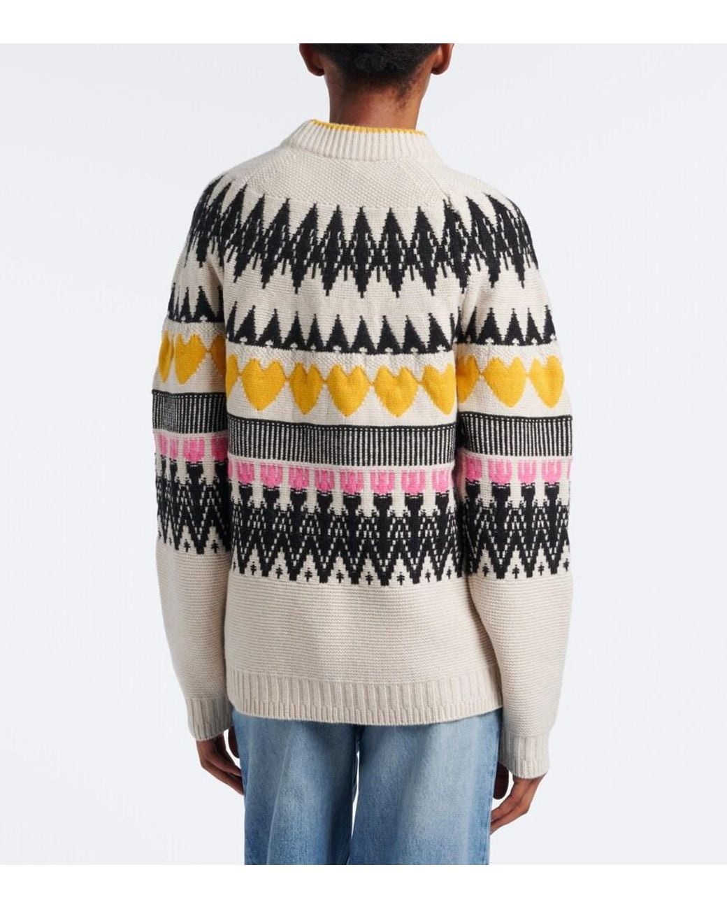 Chloé Multicolor Jacquard Wool And Cashmere Sweater