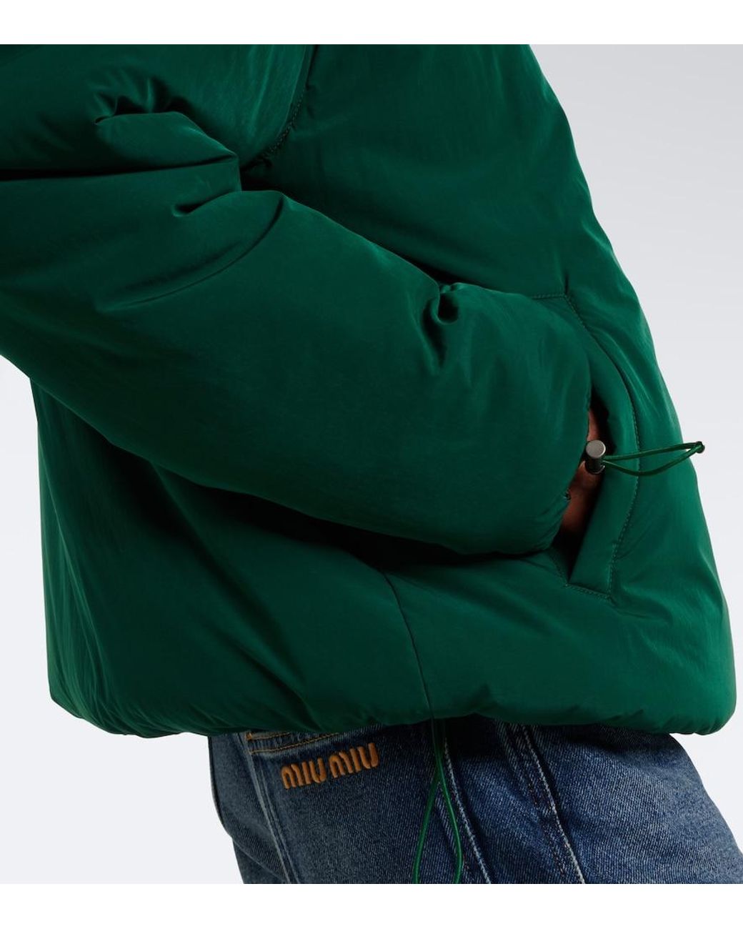 Miu Miu Green Logo Technical Jacket