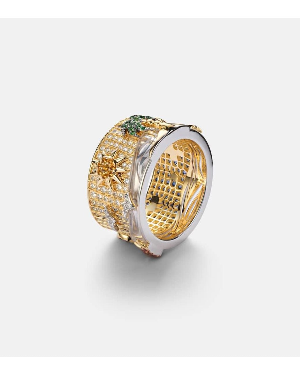 Yvonne Léon White Ring 24 Heures Aus 9Kt Gelbgold (375/1000) Mit Edelsteinen