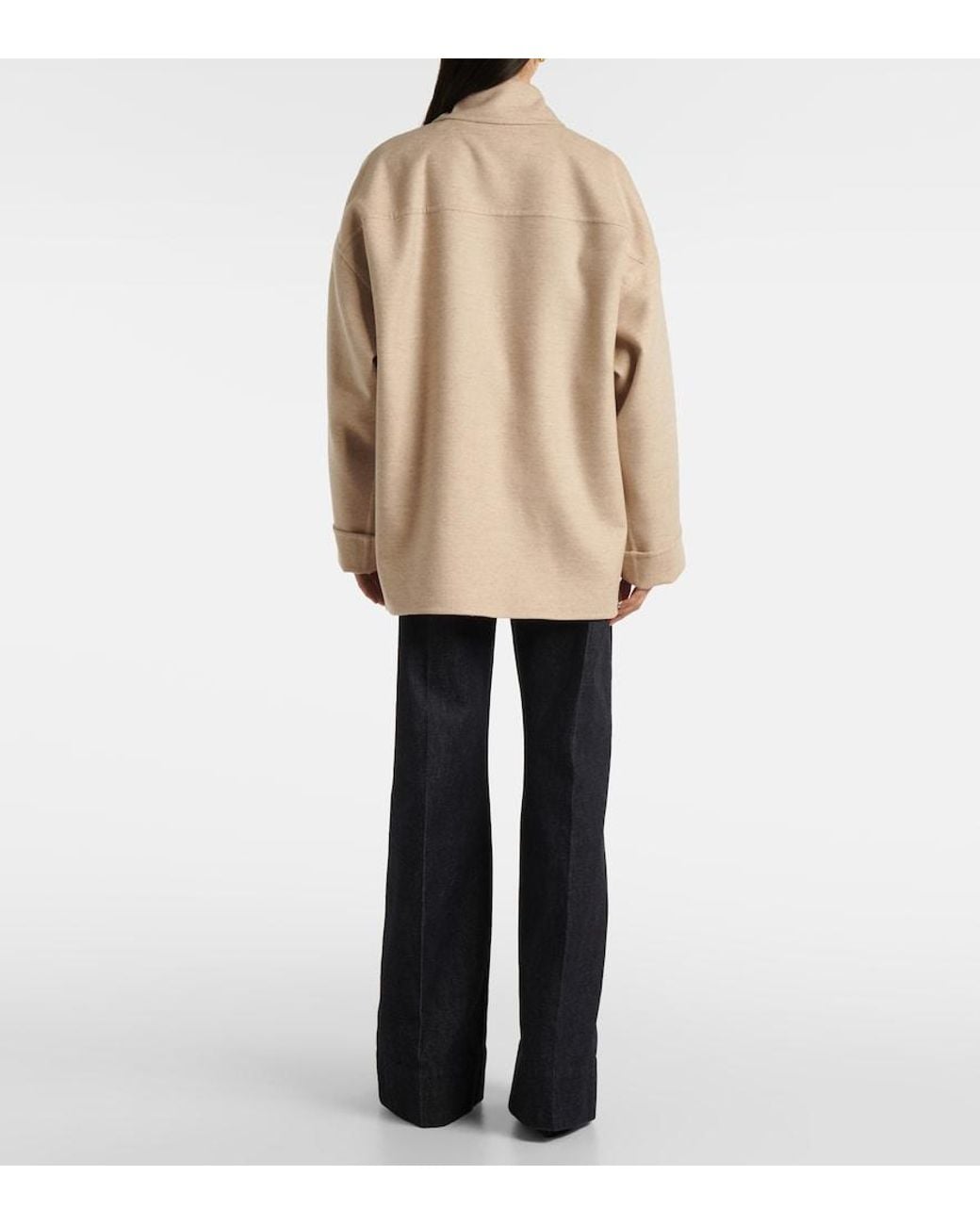 Bottega Veneta Natural Wool And Cashmere Car Coat