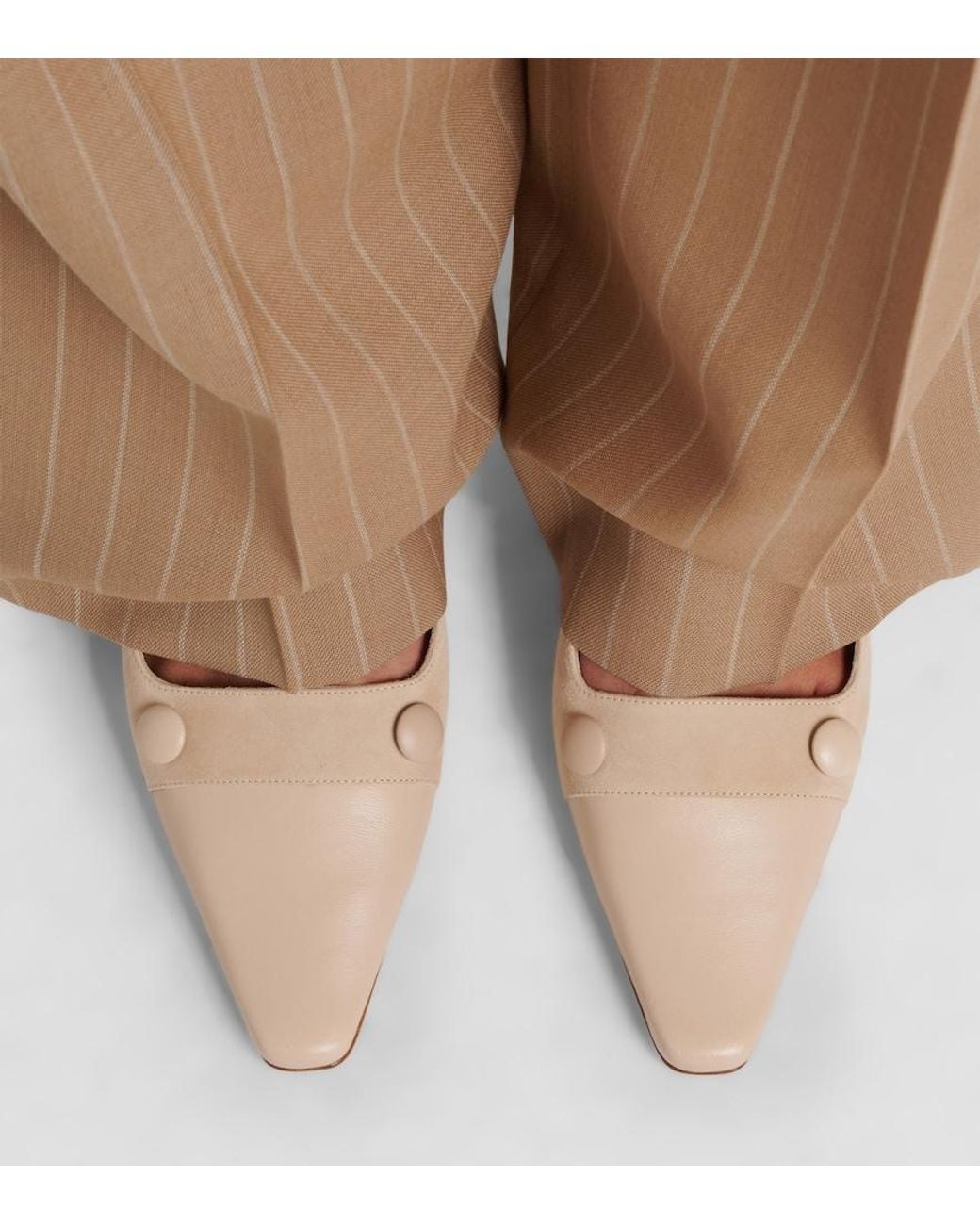Manolo Blahnik Natural Quantapla Suede Pumps