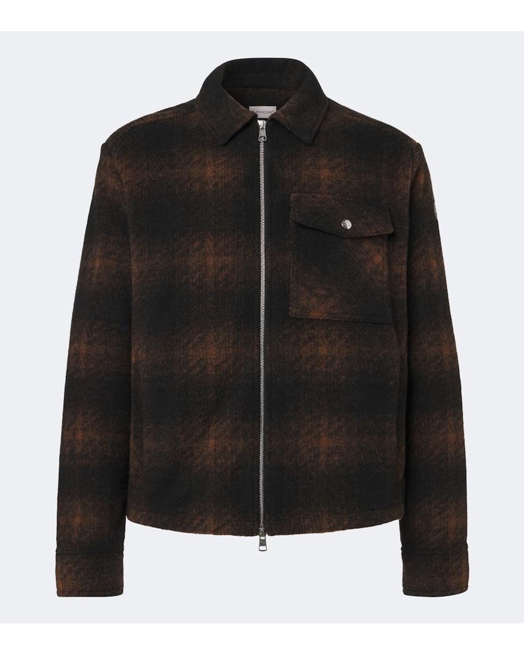 Moncler Black Archivio Checked Jacket for men