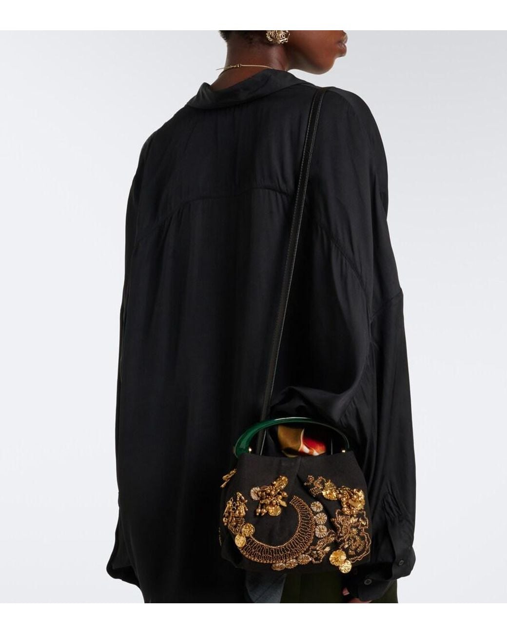 Borsa A Mano Small di Dries Van Noten in Black