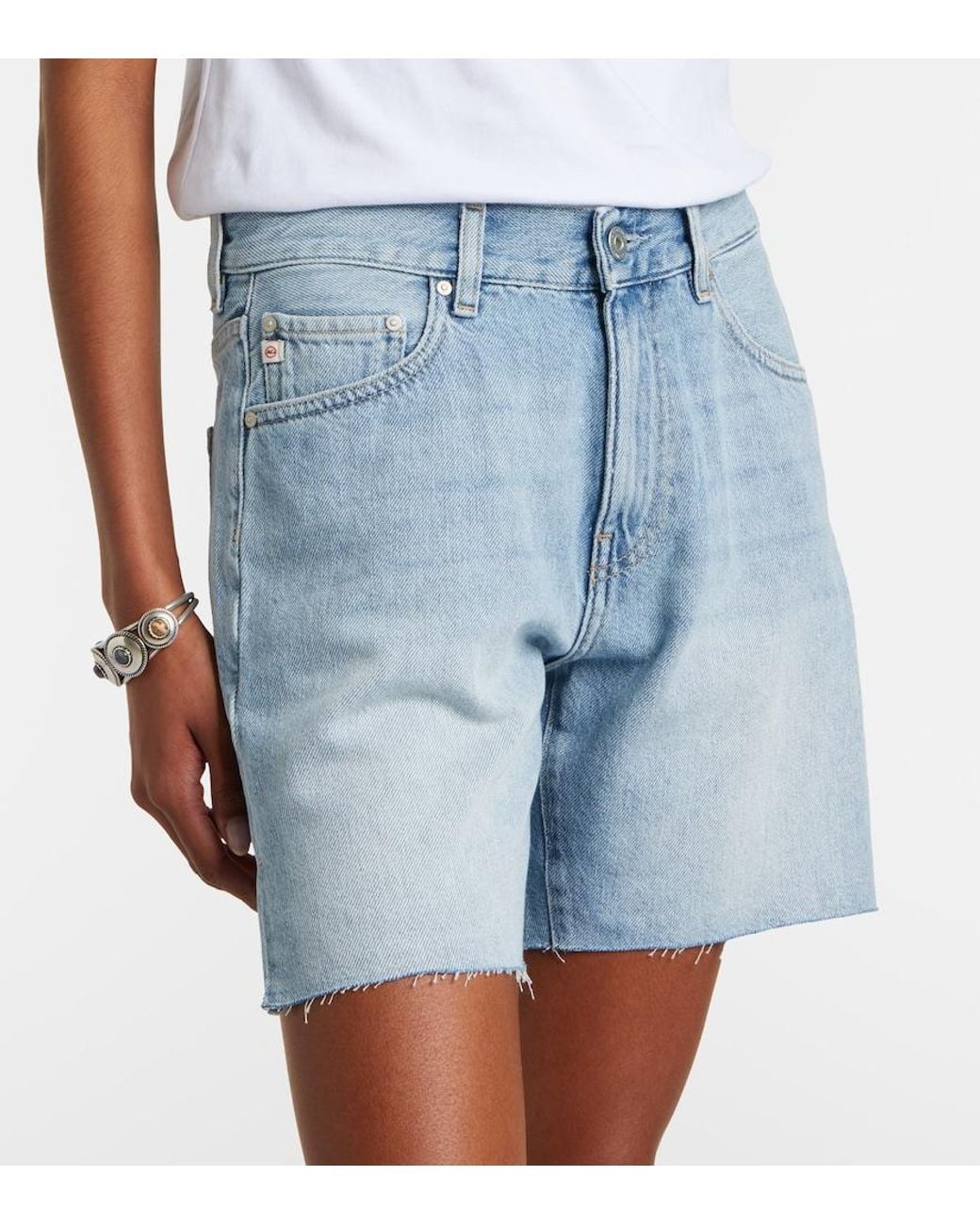 AG Jeans Blue Ex-Boyfriend Denim Shorts