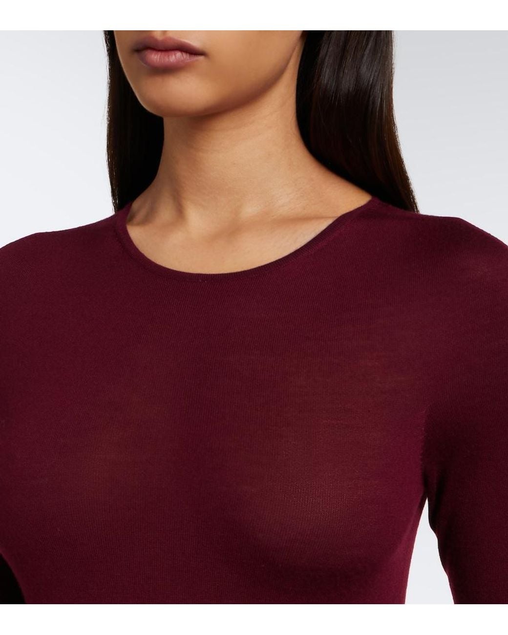 Alaïa Purple Wool Bodysuit