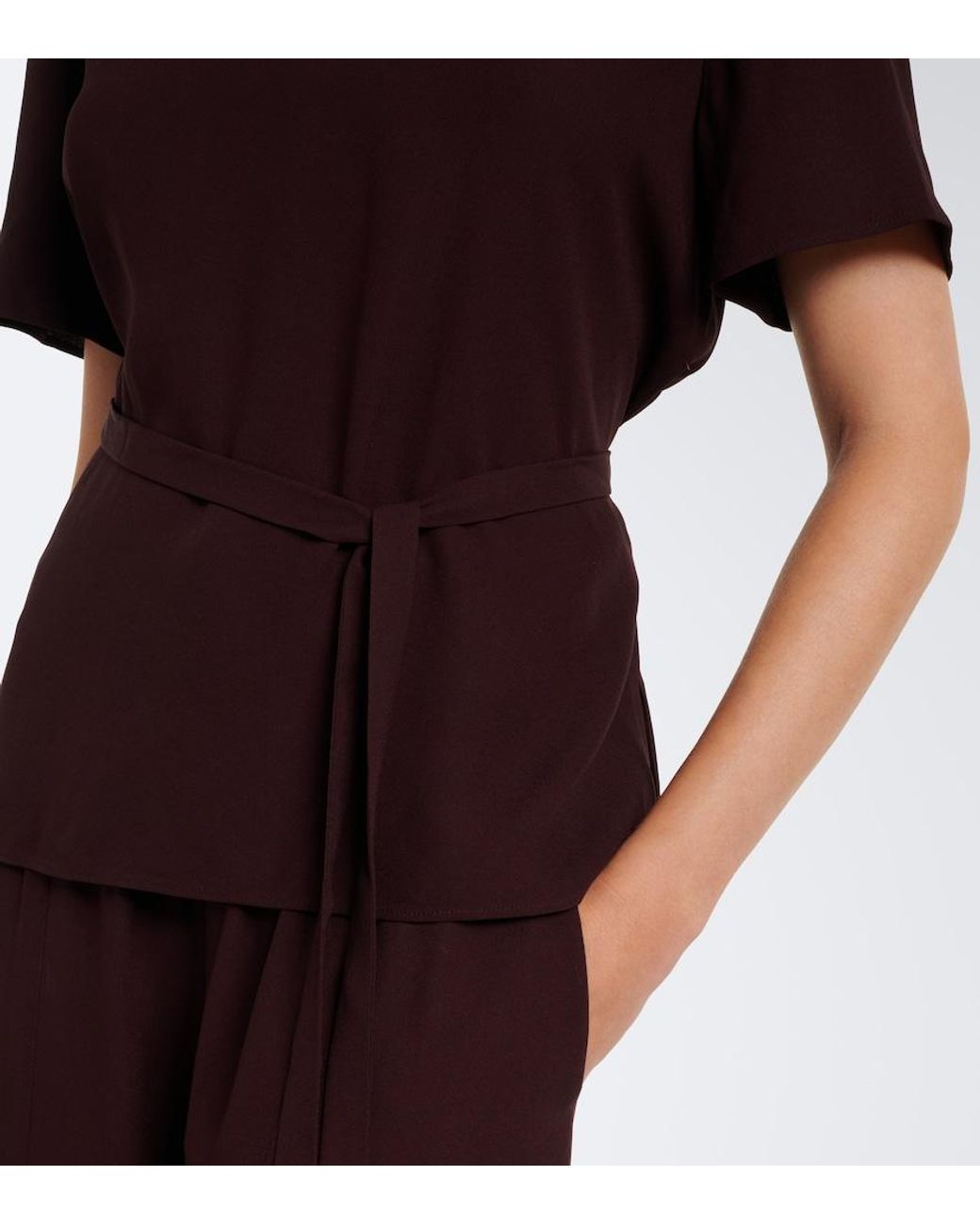 Joseph Red Atheris Crepe Top