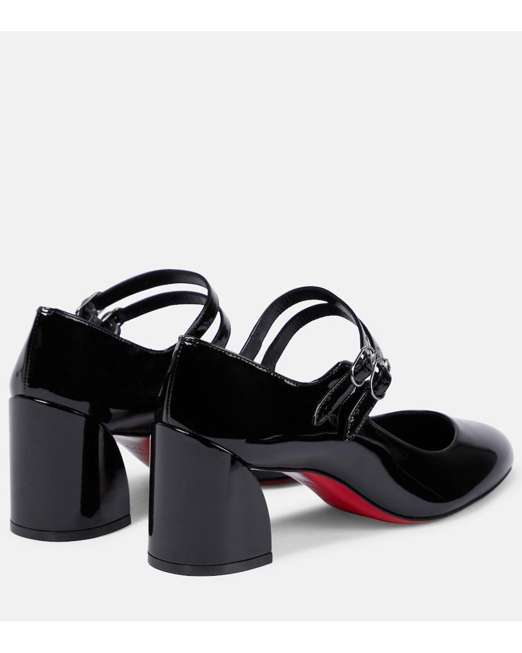 Christian Louboutin Black Miss Jane 55 Patent Leather Pumps