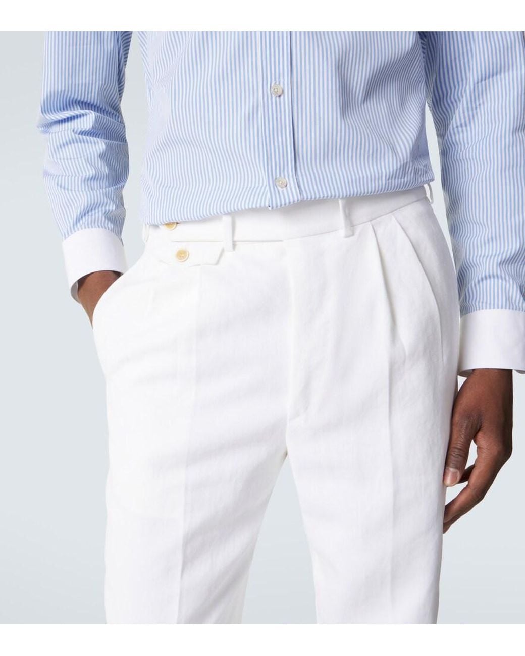 Dunhill Hose Aus Leinen in White für Herren