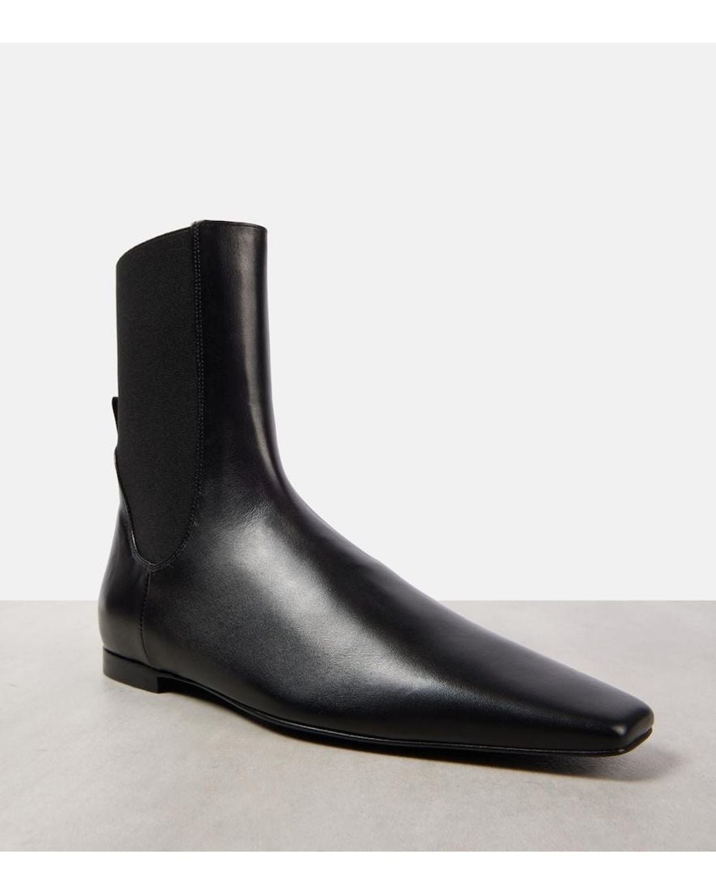 Totême  Black Leather Chelsea Boots