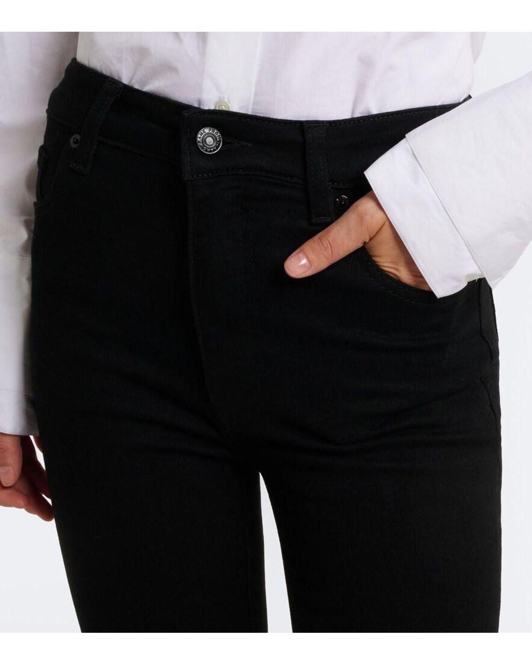 FRAME Black Reboot High-Rise Bootcut Jeans
