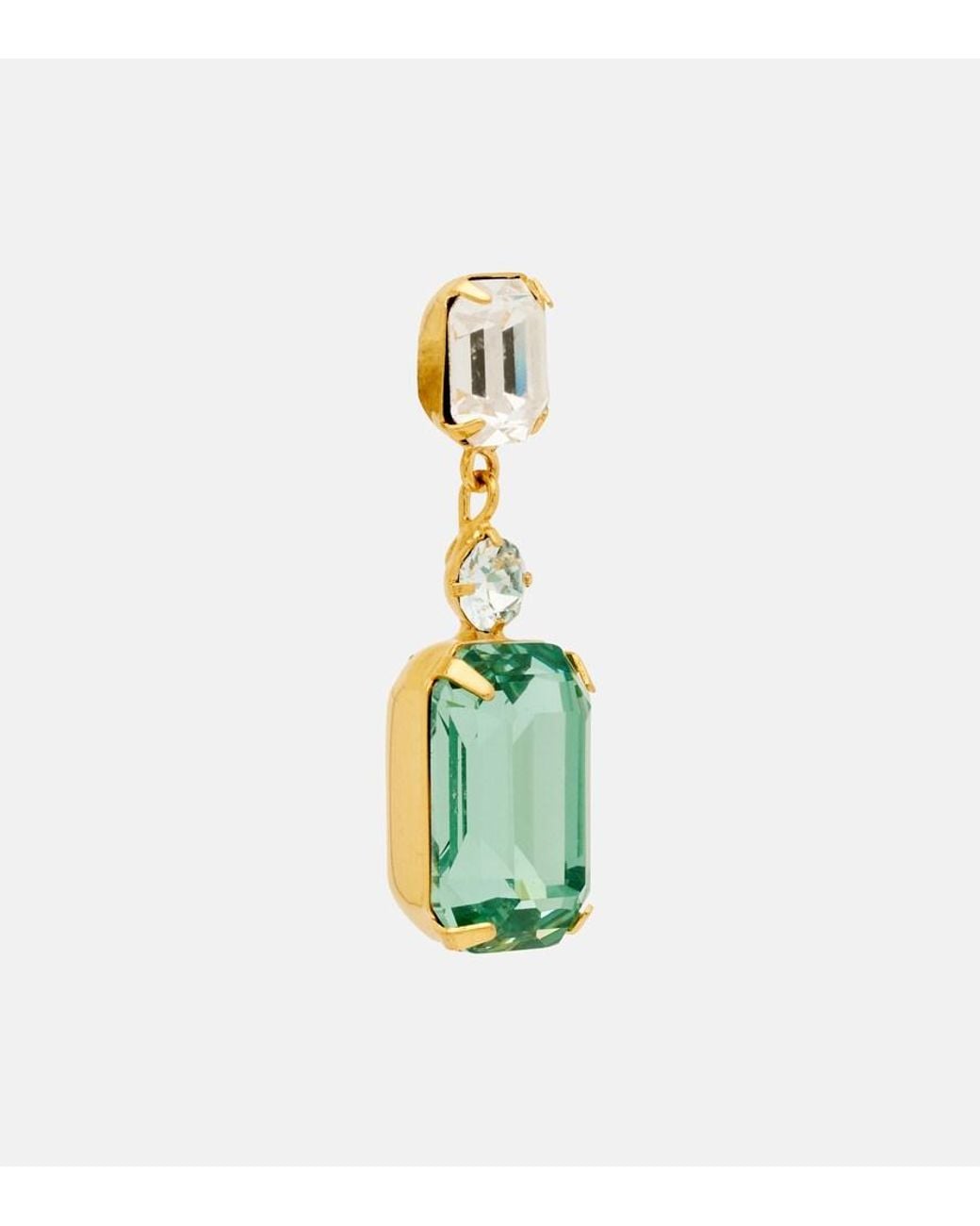 Jennifer Behr Green Justine-Plated Drop Earrings
