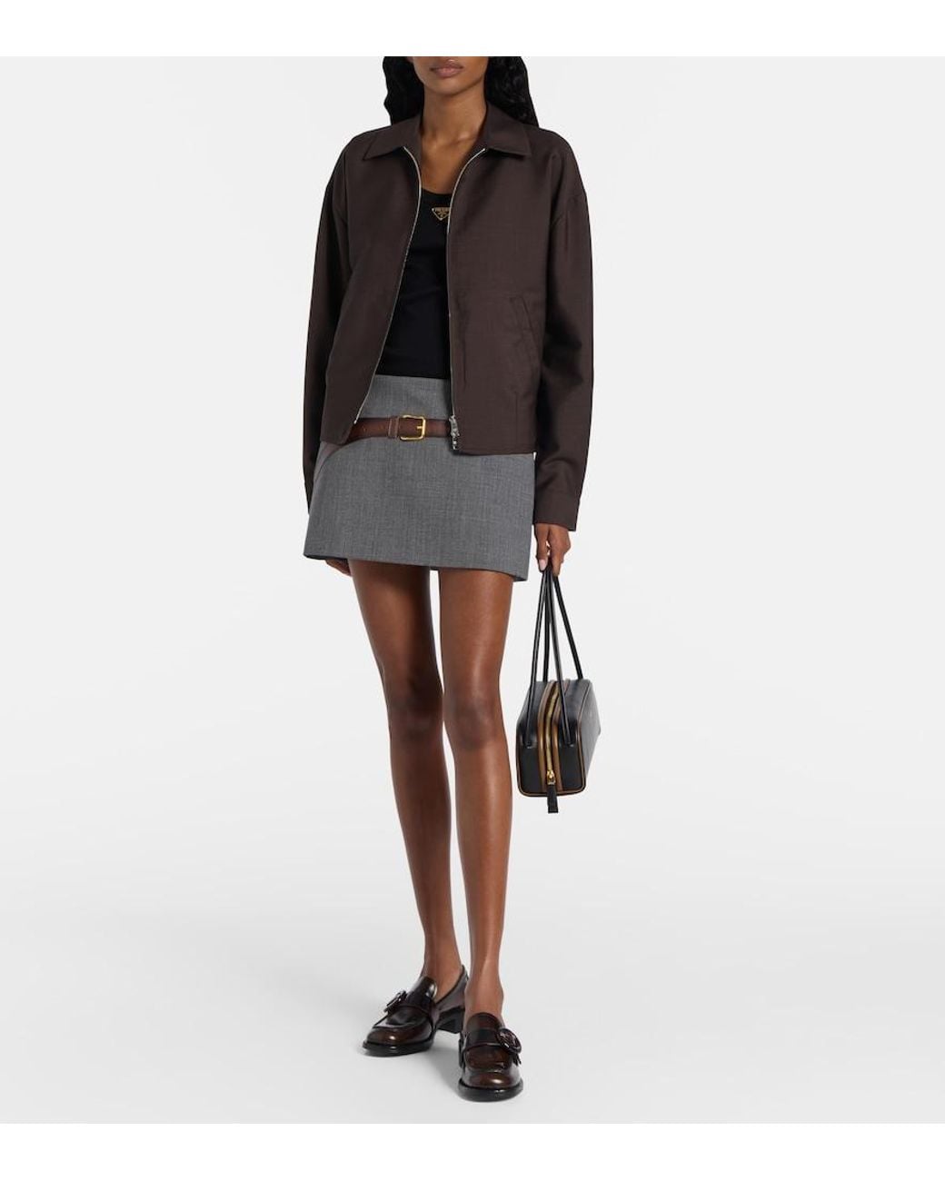 Top En Coton Prada en coloris Black