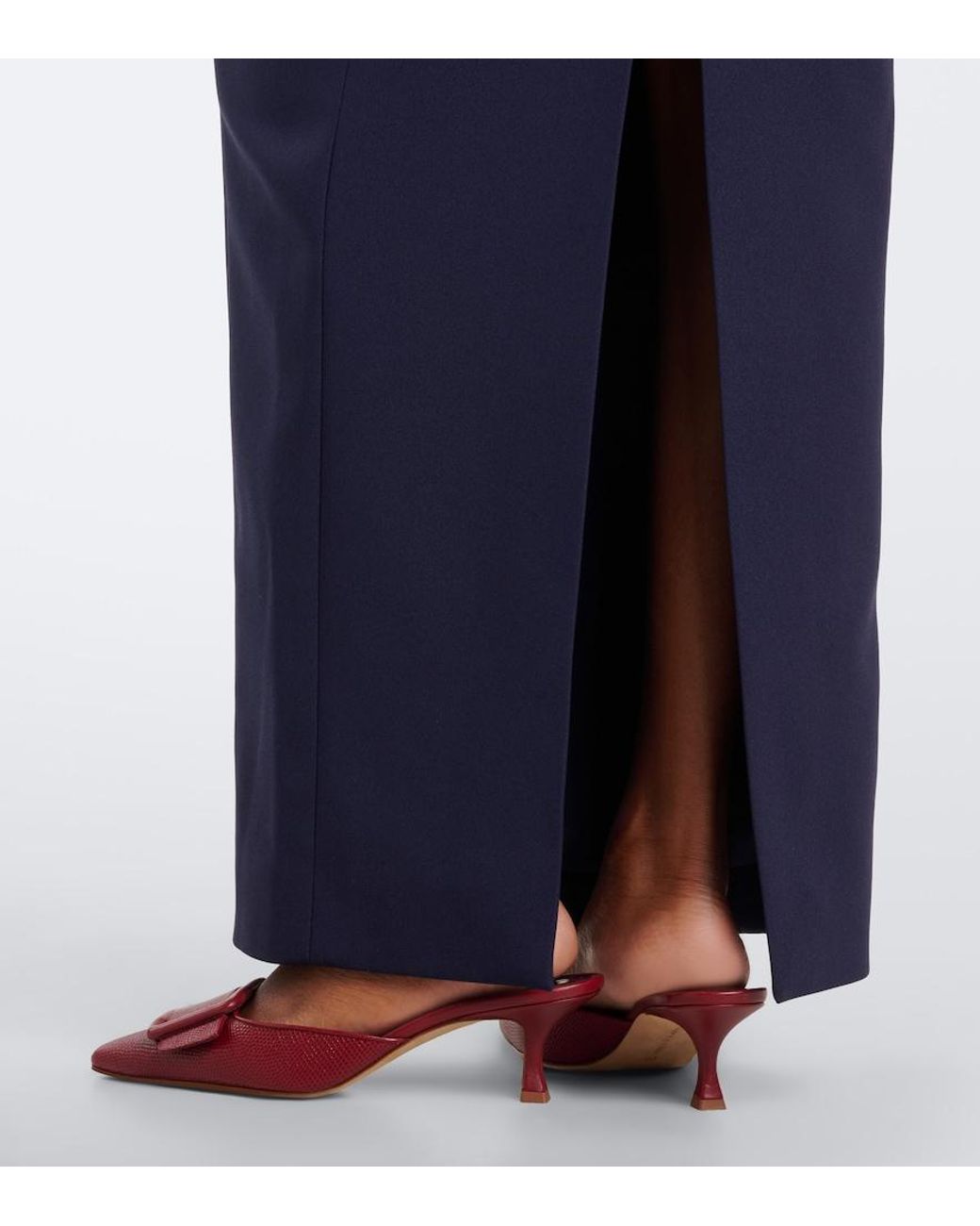 Solace London Blue Arion Asymmetric Crepe Cocktail Dress