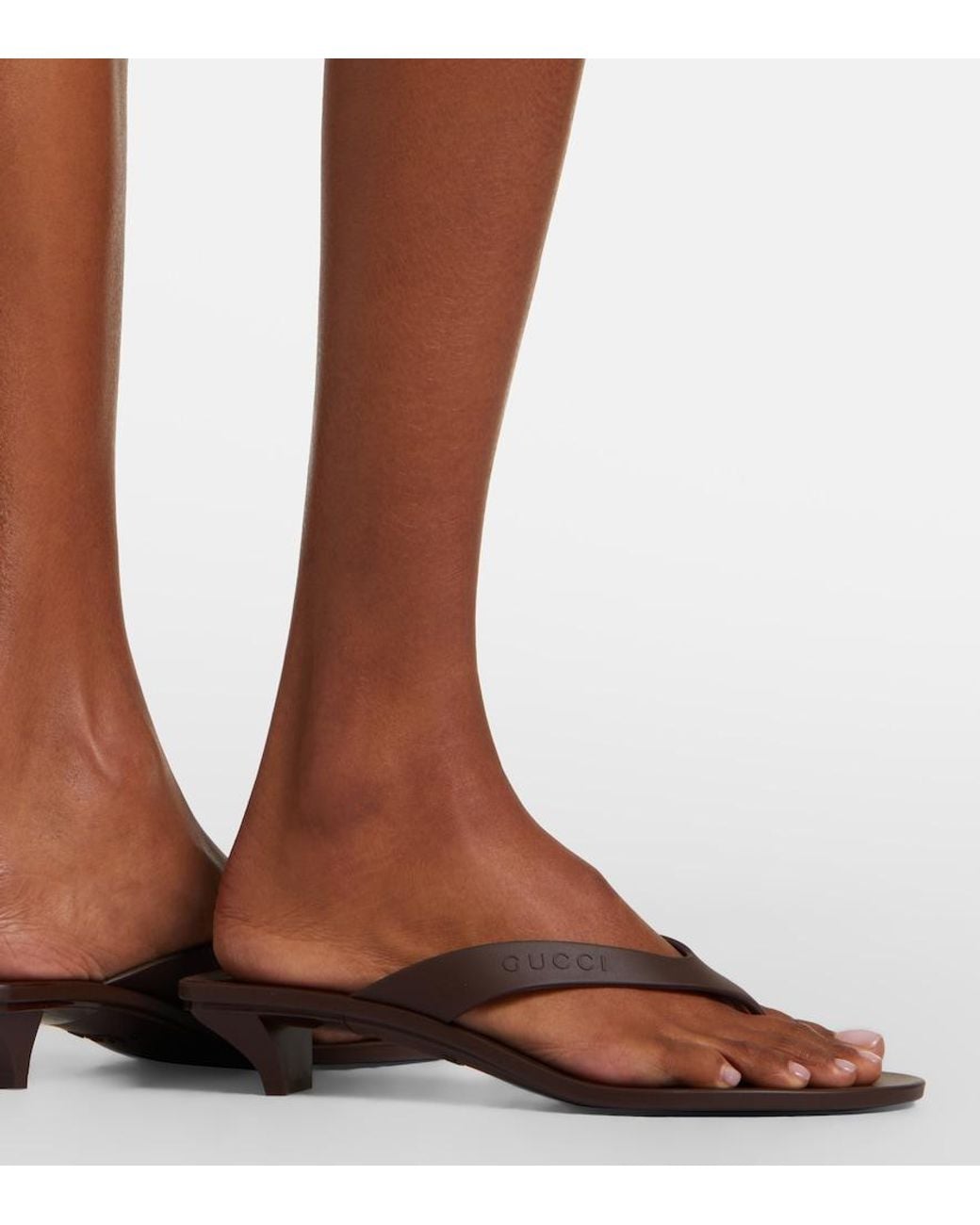 Gucci Brown Vittoria Thong Sandals