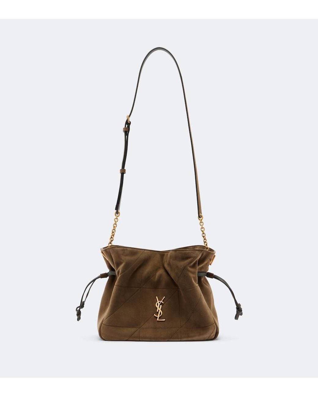 Saint Laurent Brown Jamie Suede Shoulder Bag