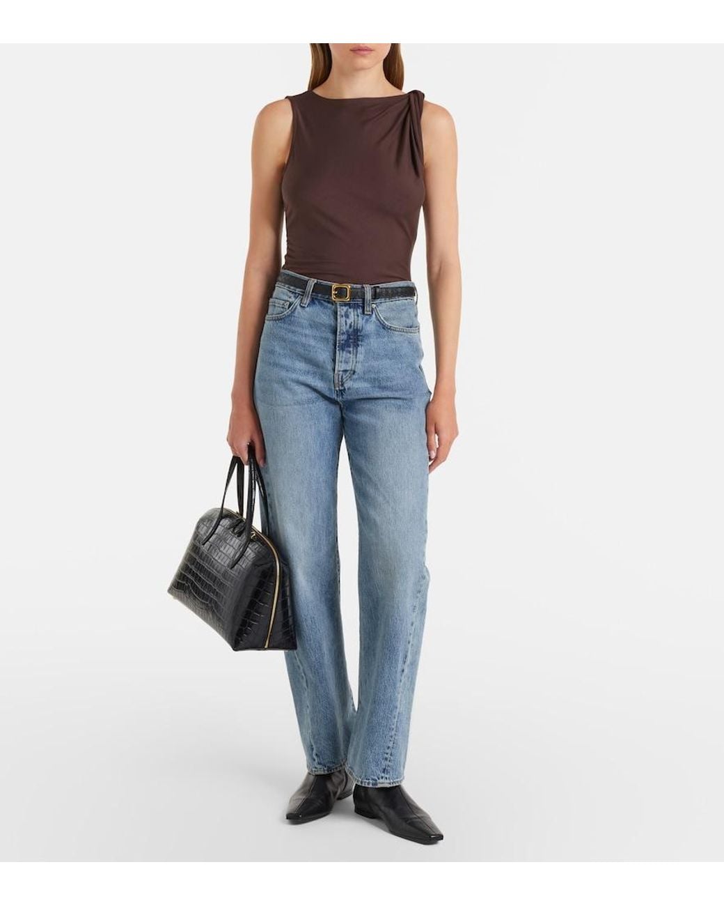 Veronica Beard Brown Otessa Jersey Top