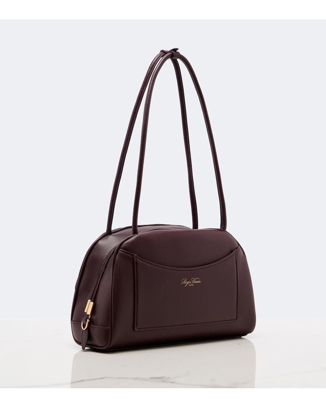 Roger Vivier Purple Roseline Leather Shoulder Bag