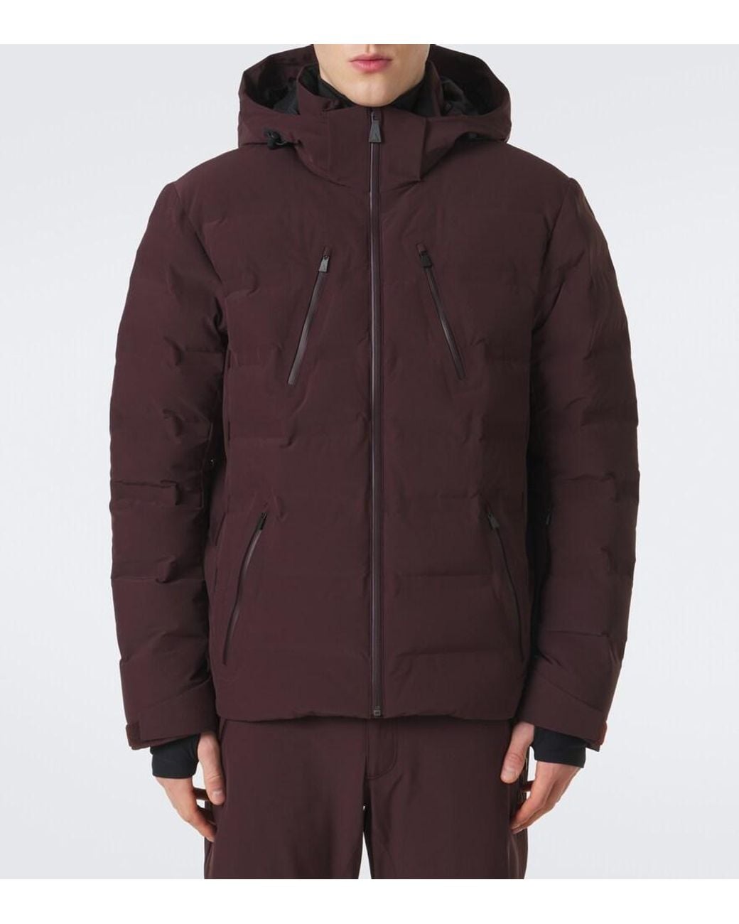 Aztech Mountain Purple Nuke Hooded Down Ski Jacket for men