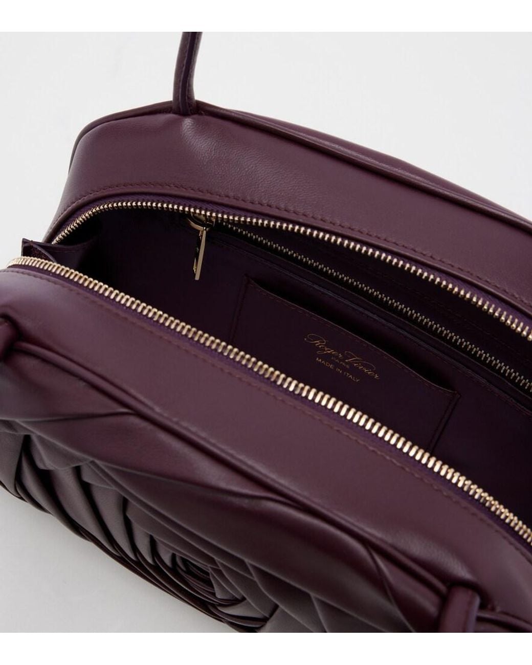 Roger Vivier Purple Roseline Leather Shoulder Bag