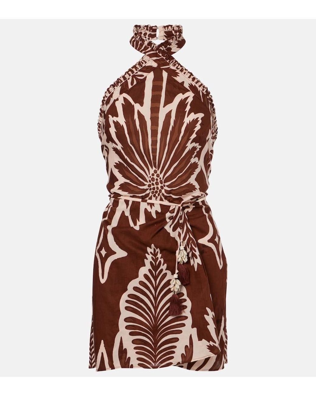 Poupette Red Manon Printed Cotton Minidress