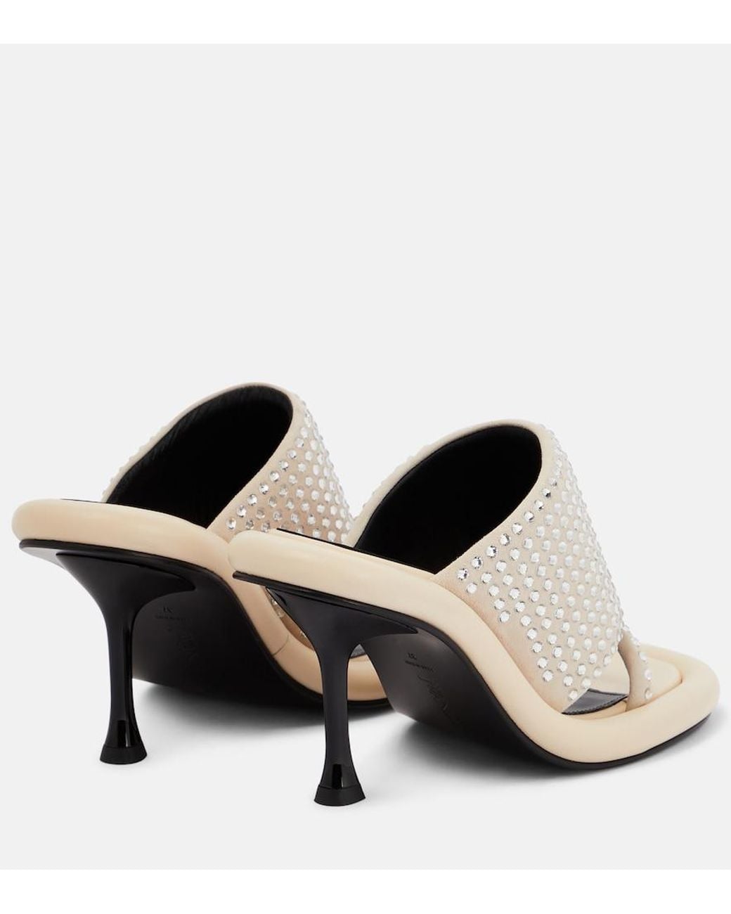 J.W. Anderson Natural Bumper Tube Embellished Leather Sandals