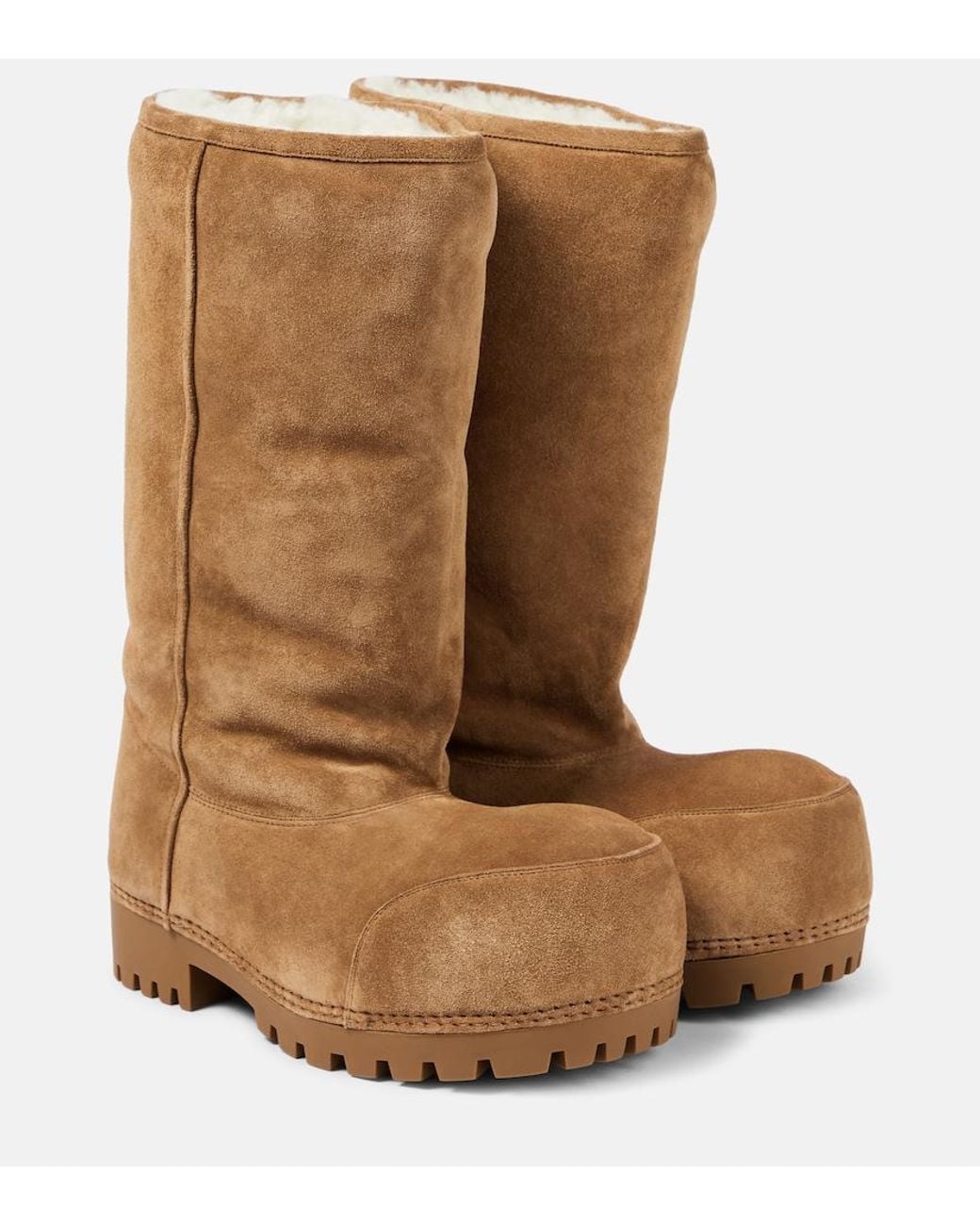 Balenciaga Brown Alaska High Suede Boots