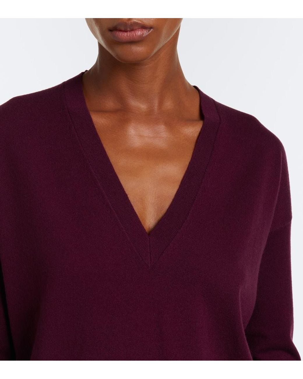 Gabriela Hearst Purple Linna Cashmere And Wool Sweater