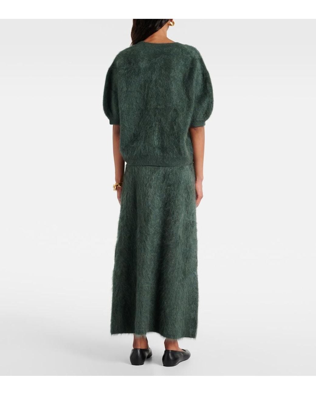 Lisa Yang Green Juniper Cashmere Top