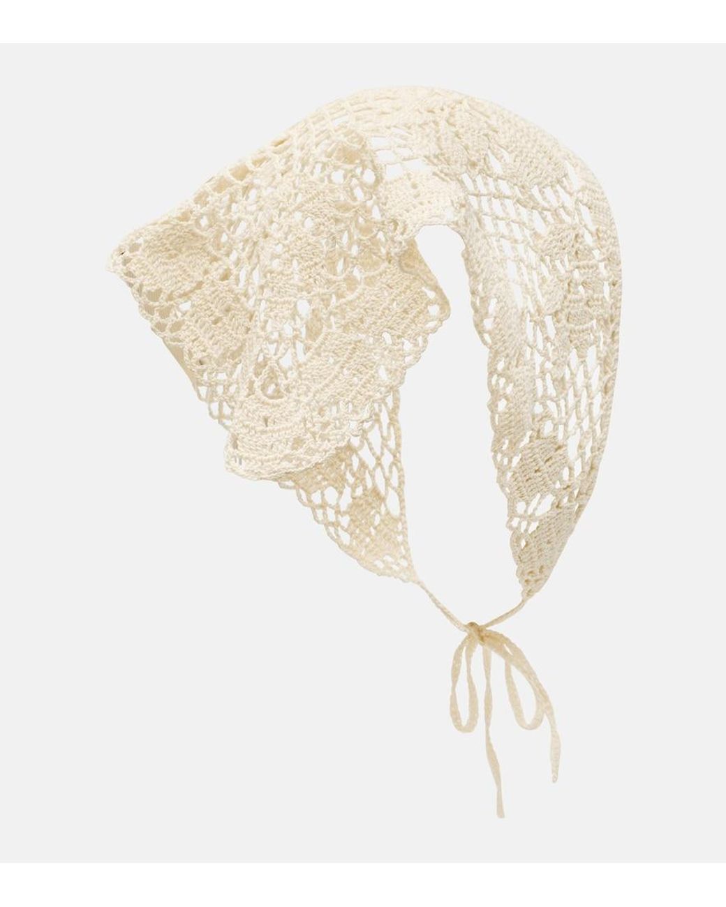 Magda Butrym Natural Crochet Cotton Scarf