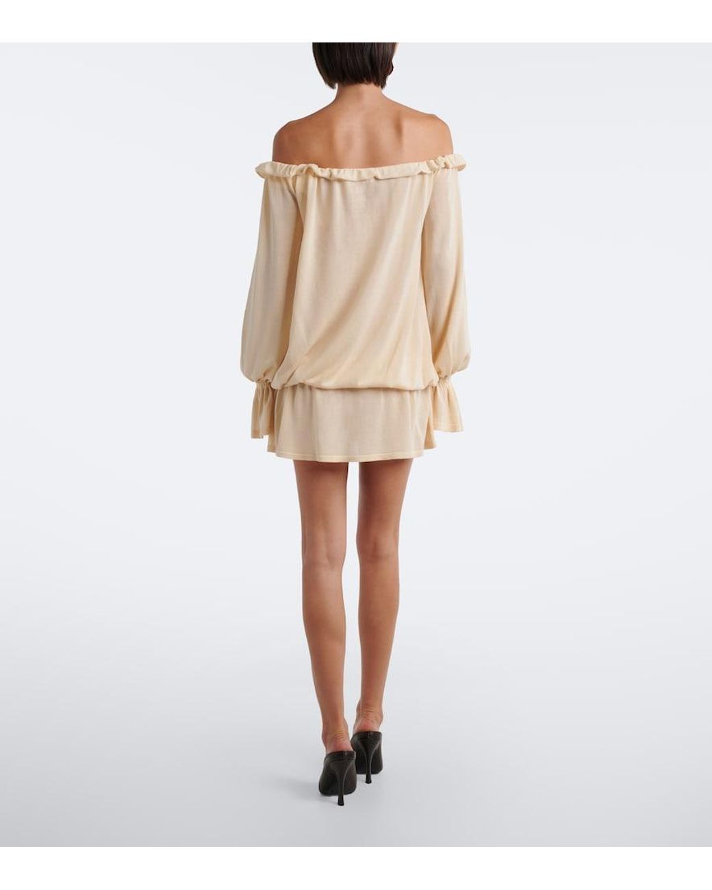 AYA MUSE Natural Cryo Ruffled Minidress