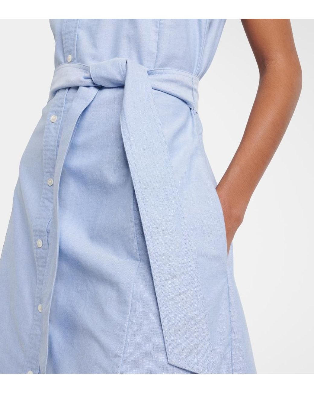 Polo Ralph Lauren Blue Cotton Shirt Dress