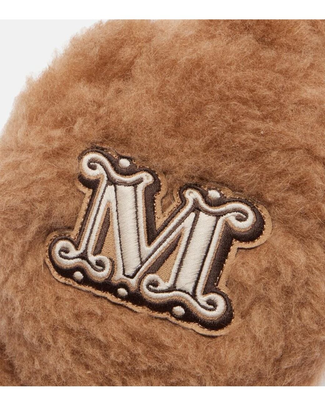 Max Mara Brown Camel Hair And Silk Ear Muffs