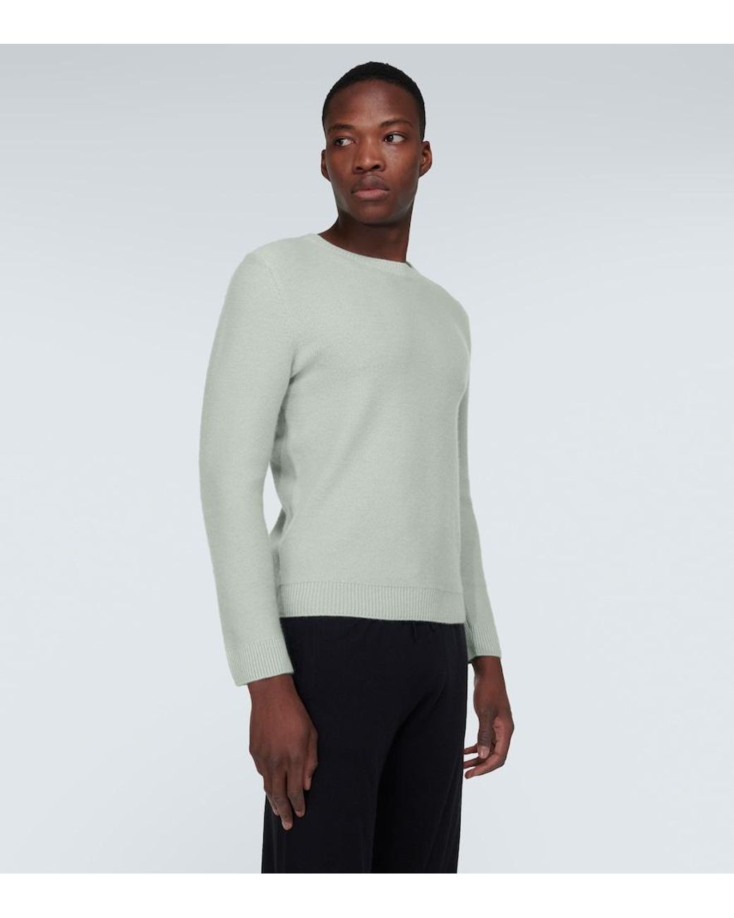LeKasha Gray Toucques Cashmere Sweater for men